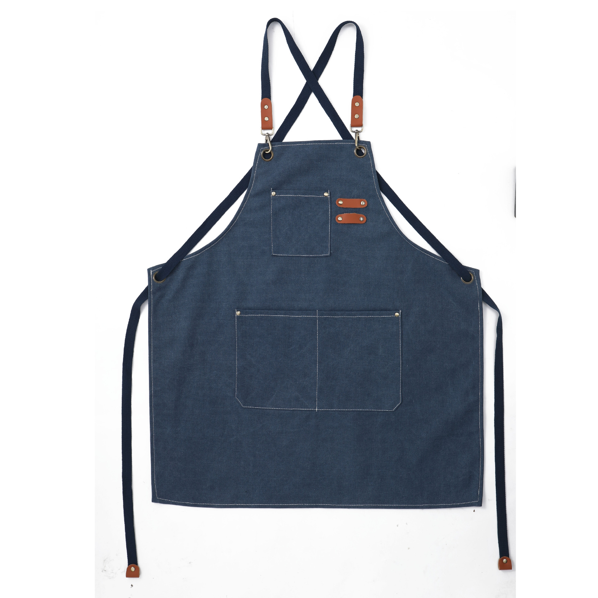 [Factory Direct Sales] Thick Canvas Apron Cross-Border Gardening Waterproof Foreign Trade Coffee Salon Work Apron