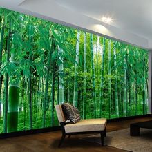 高清山水富贵竹壁画大型装饰墙纸客厅大气电视背景墙布8d环保壁纸