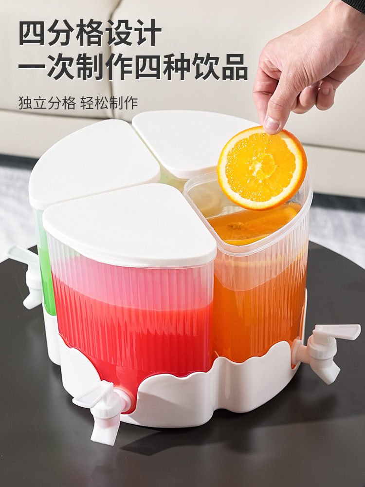 Cold Water Bottle Compartment Beverage Barrel with Faucet