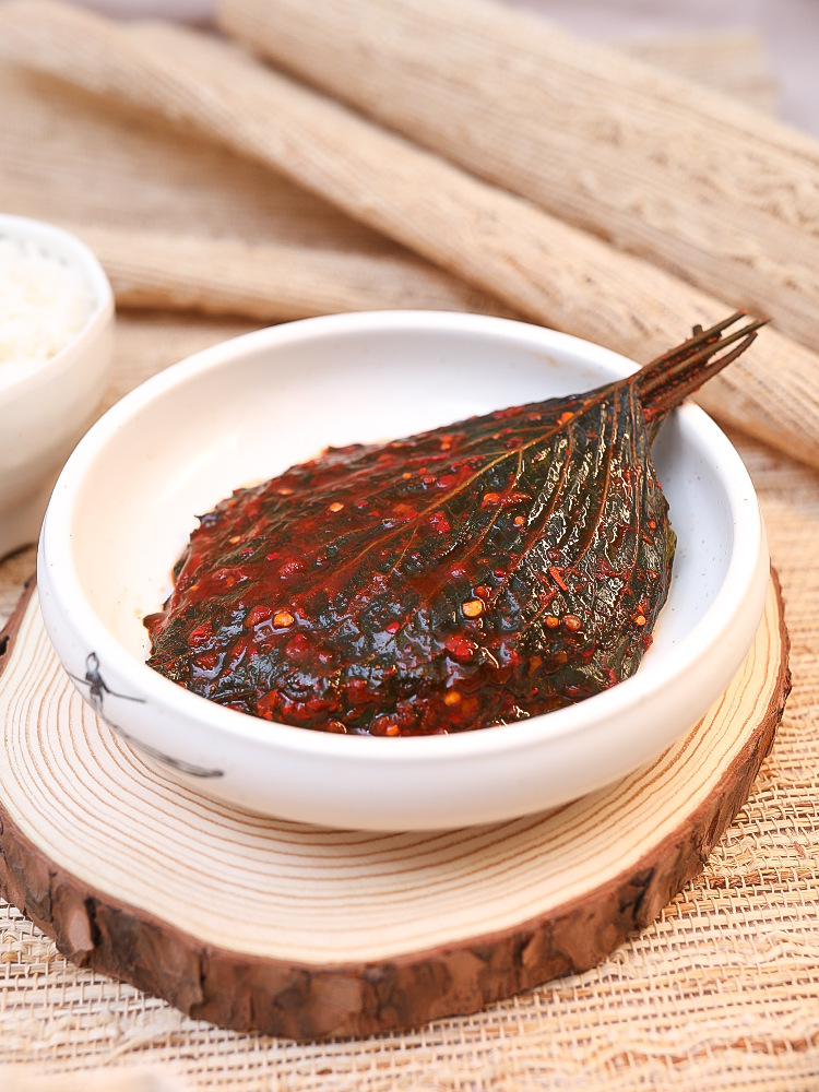 苏子叶泡菜韩式小菜手工朝鲜族风味下饭菜韩国紫苏叶咸菜