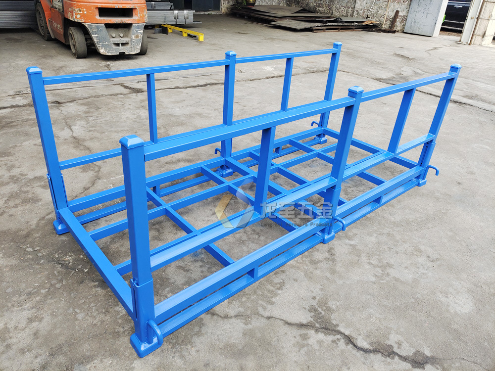 龙至供应工厂布料堆垛货架重型卷料放置架仓库布匹架折叠式堆垛架