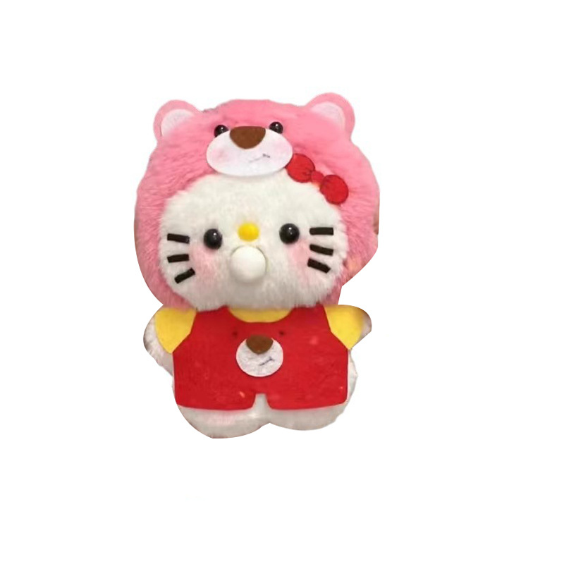 Hellokitty Bubble Doll Strawberry Bear Hello Kitty Creak Pendant Squeezing Toy Handmade DIY Doll