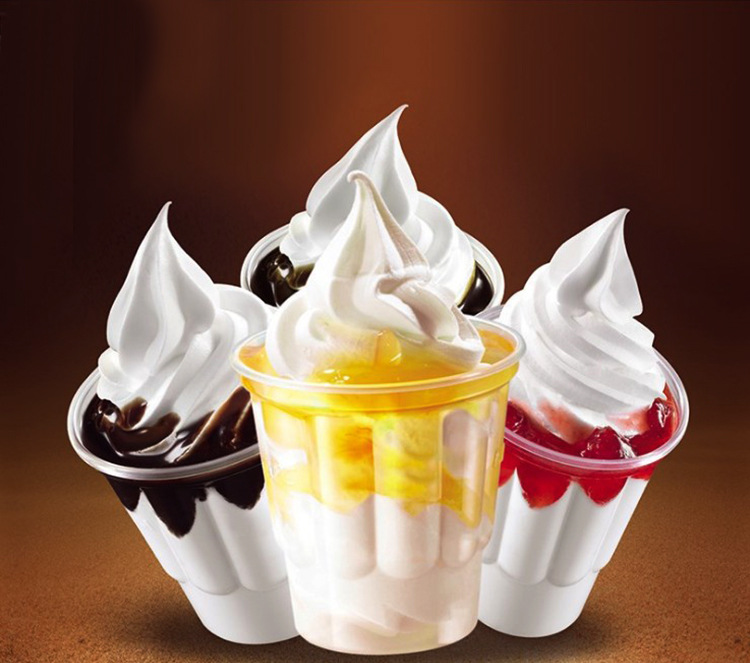 一次性透明塑料杯冰激淋圣代杯奶昔酸奶杯布丁杯250ml带盖1000个