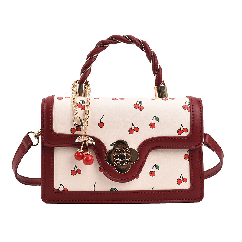 Sweet Cute Small Bag Women's Summer 2022 New Texture Niche Handbag Printed Shoulder Messenger Bag