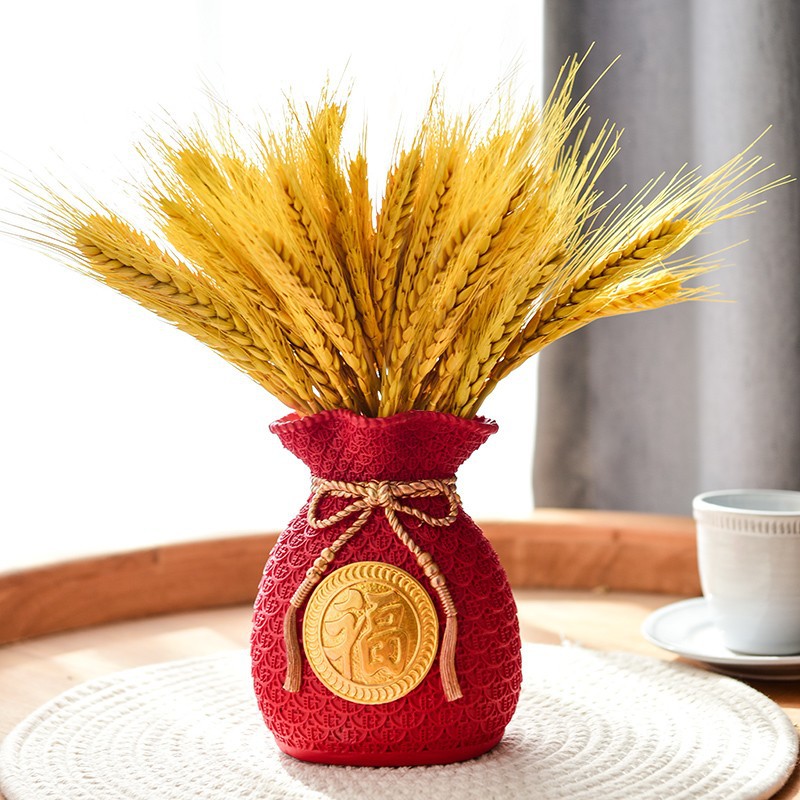 大麦寓意麦穗干花摆件小麦稻穗开业礼品家居客厅酒柜电视柜装饰品
