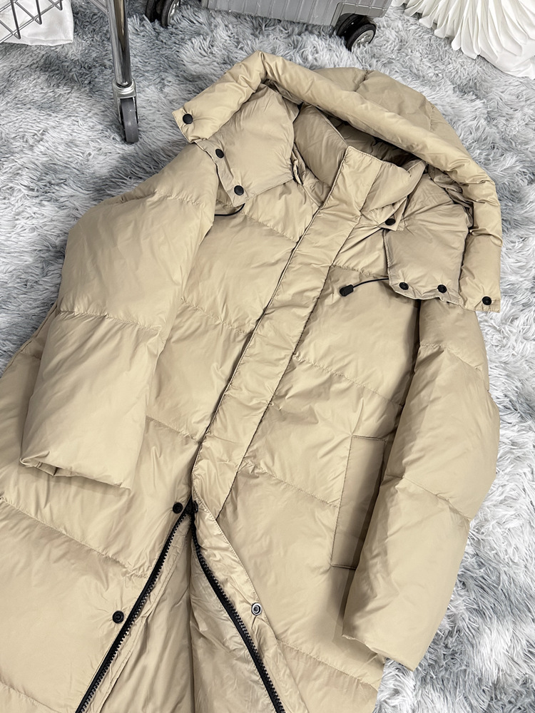 2023 Women's Clothing Popular This Year down Jacket Casual Hooded Large Quilt Lengthen and Thicken Loose White Duck down Coat