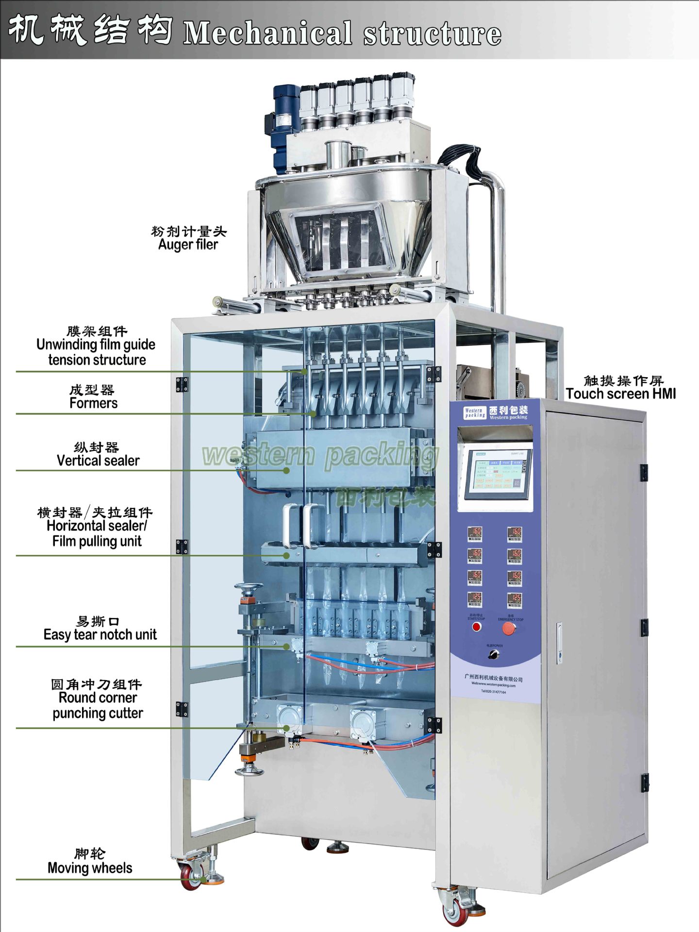 粉末包装机圆角多列奶粉定量包装机孜然粉立式全自动螺杆包装机