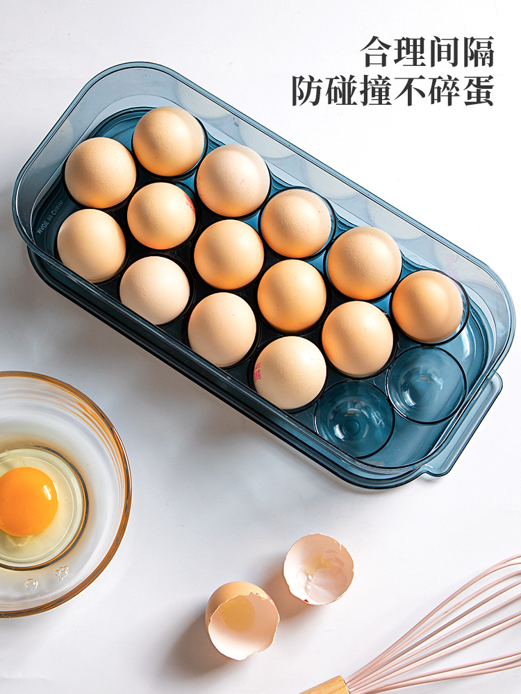 B1j3 Wholesale Ink Refrigerator Special Egg Storage Box Household Kitchen Crisper Plastic Egg Grid Holder