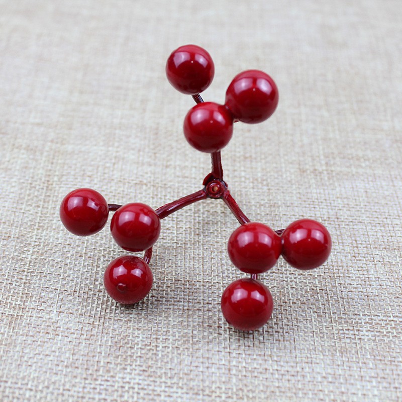 7 Heads/12 Heads Christmas Fruit Foam Chinese Hawthorn Hollyberry Home Decoration Chinese Hawthorn String Simulation Red Berries