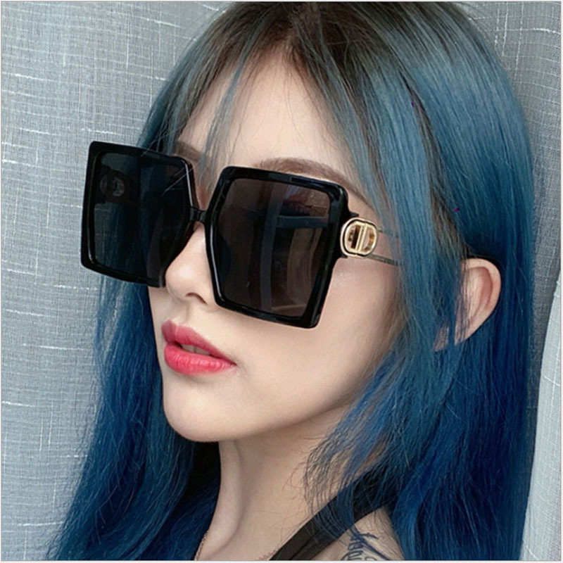 New Cross-Border Hollow Glasses Leg Sunglasses Large Frame European and American Fashion Square Retro Men's Sunglasses Women's Ins