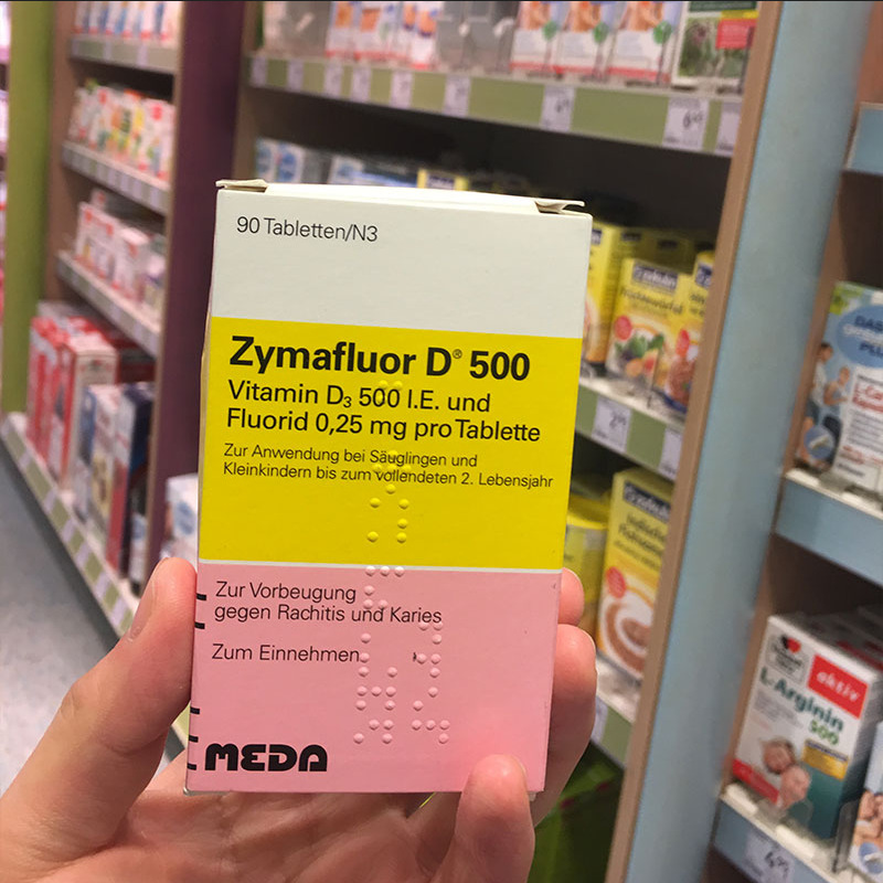 现货23年10月德国诺华维生素d3含氟90粒d500 婴儿童vd