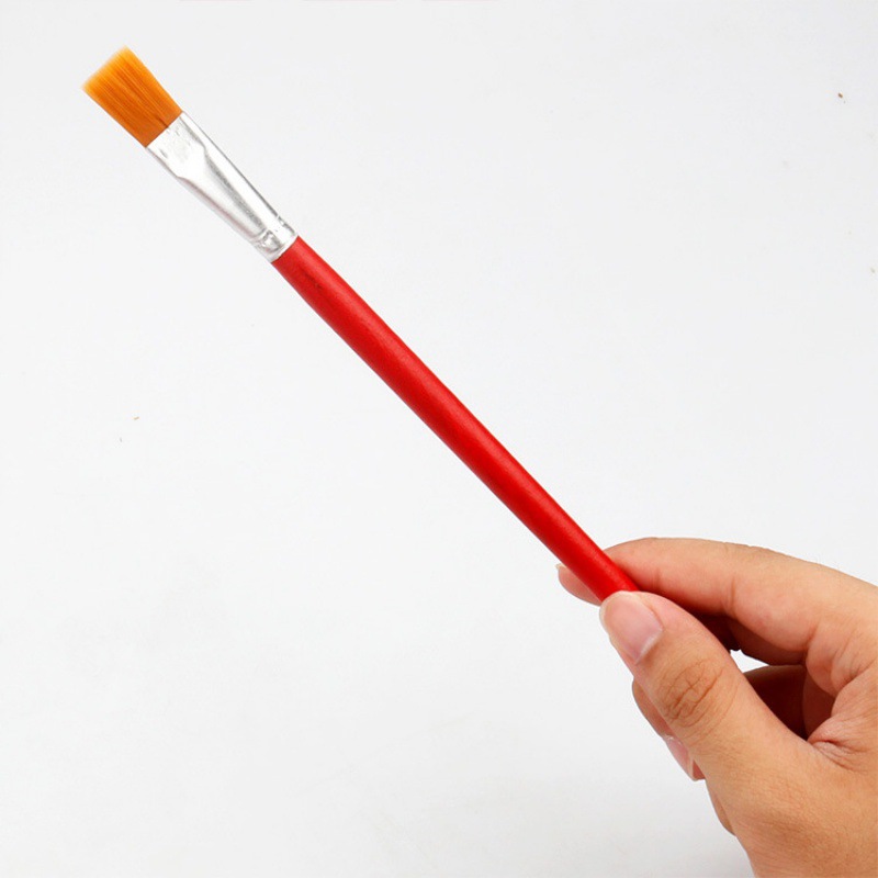 排刷送勾线笔尼龙油画笔红杆丙烯水彩水粉画笔套装工业油漆刷排笔