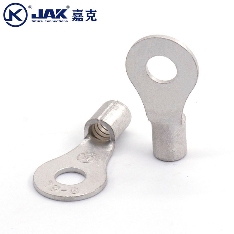 rnb86l圆形裸接线端头m6螺口冷压接线端子铜线耳接头铜鼻接线片