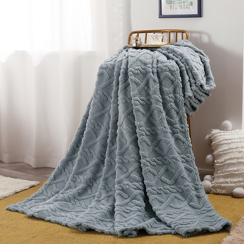 Single Layer Tower Skin Velvet Solid Color Blanket Household Minimalist Office Nap Blanket Air Conditioning Blanket Cover Blanket Blanket Wholesale