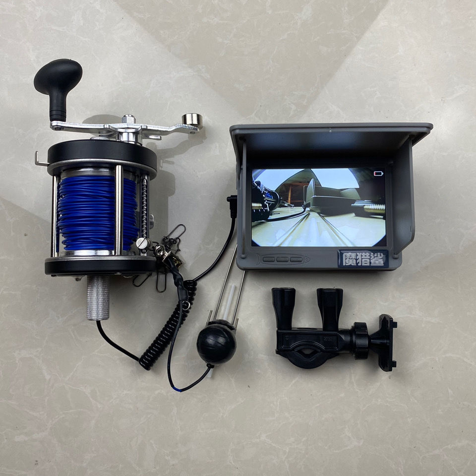 魔猎鲨可视锚鱼全套钓鱼神器钓鱼竿红外摄像头显示器明洋鼓轮探鱼