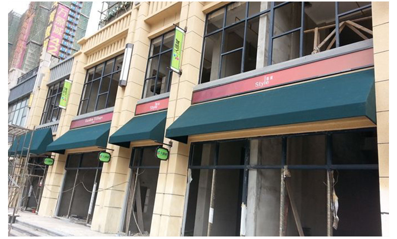 窗户雨棚遮阳棚活动户外庭院手摇法式固定蓬梯形伸缩雨篷