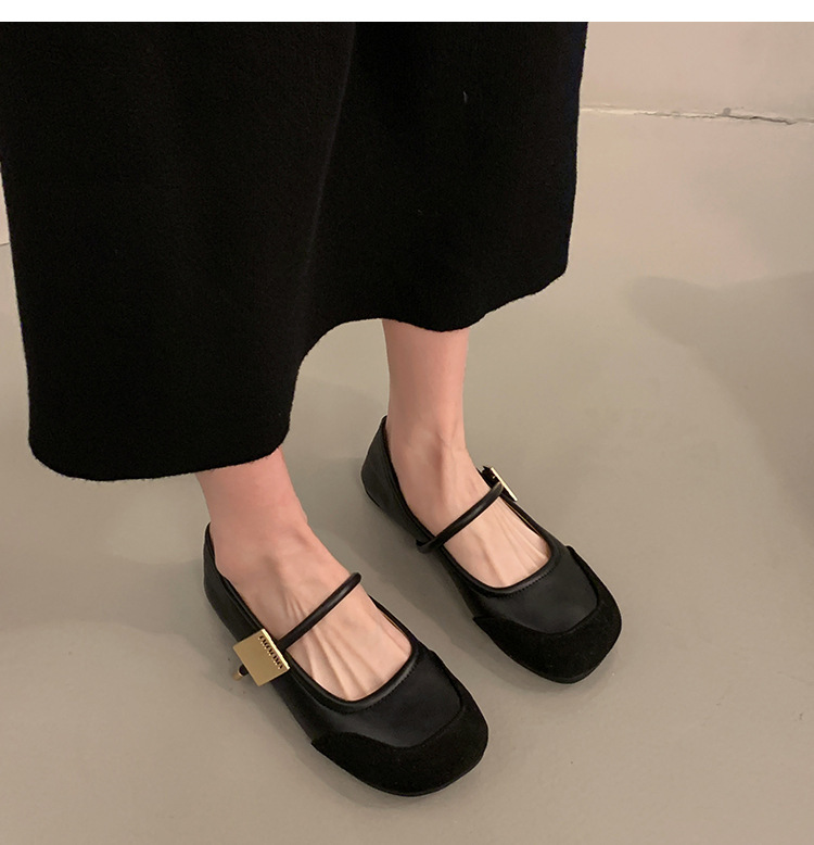 Xiaohongshu Popular Soft Leather Retro round Toe Metal Buckle Loafers Women's Korean Style New Ugly and Cute Mori Style Small Leather Shoes Women