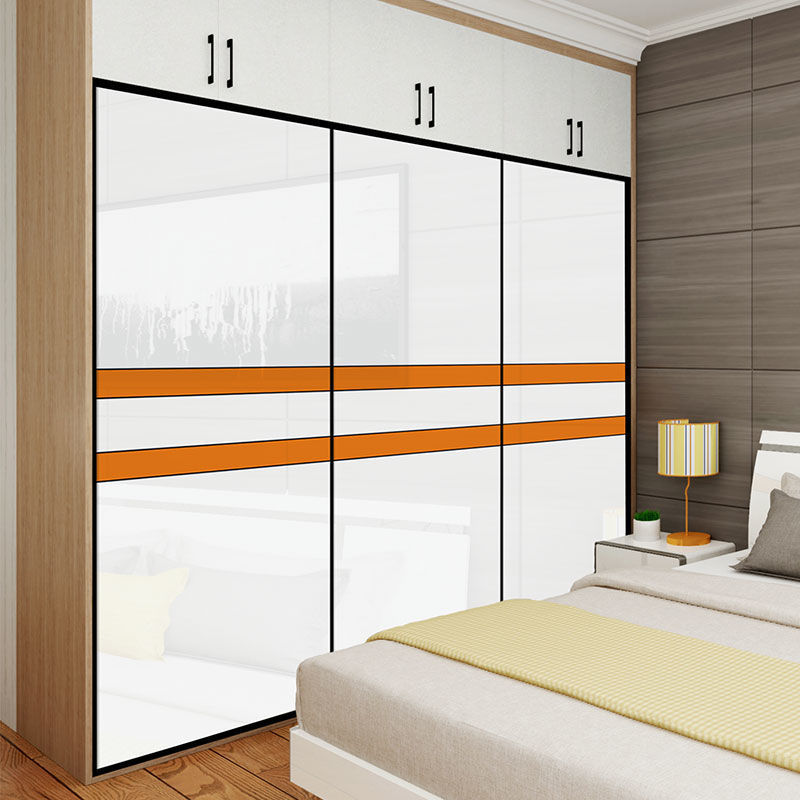 高光推拉滑移门折叠门衣柜门钢琴烤漆实木环保衣柜推拉门