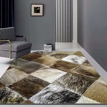 家用地毯轻奢风客厅沙发茶几毯卧室床边脚垫易清耐磨防滑地垫舒适