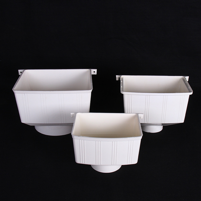 鑫居美速接管件pvc成品天沟雨水槽屋檐排水下水方形塑料雨水斗