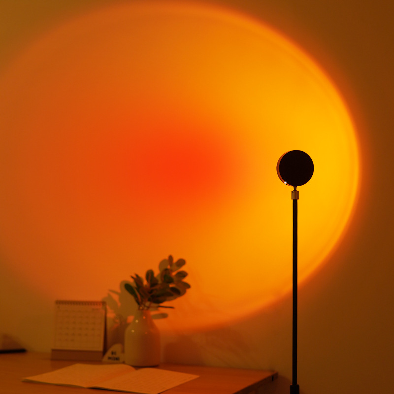 日落灯氛围网红拍照夕阳落日灯mini卧室投影补光黄昏彩虹摄影打光