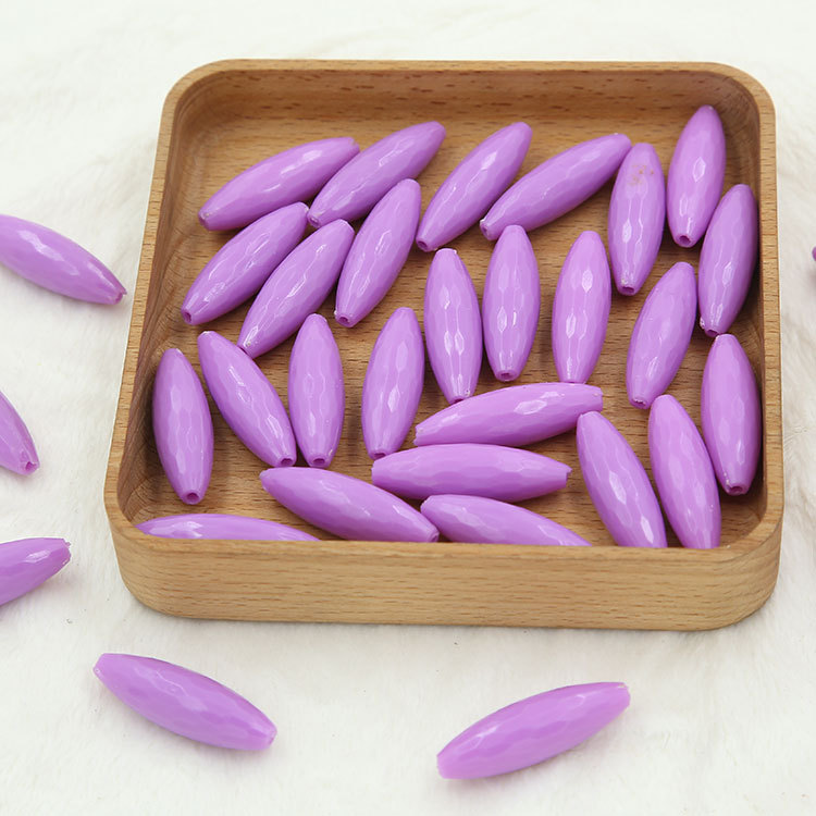 服装店亚克力装饰珠子 亚克力珠塑料实色珠子直孔散珠饰品样品