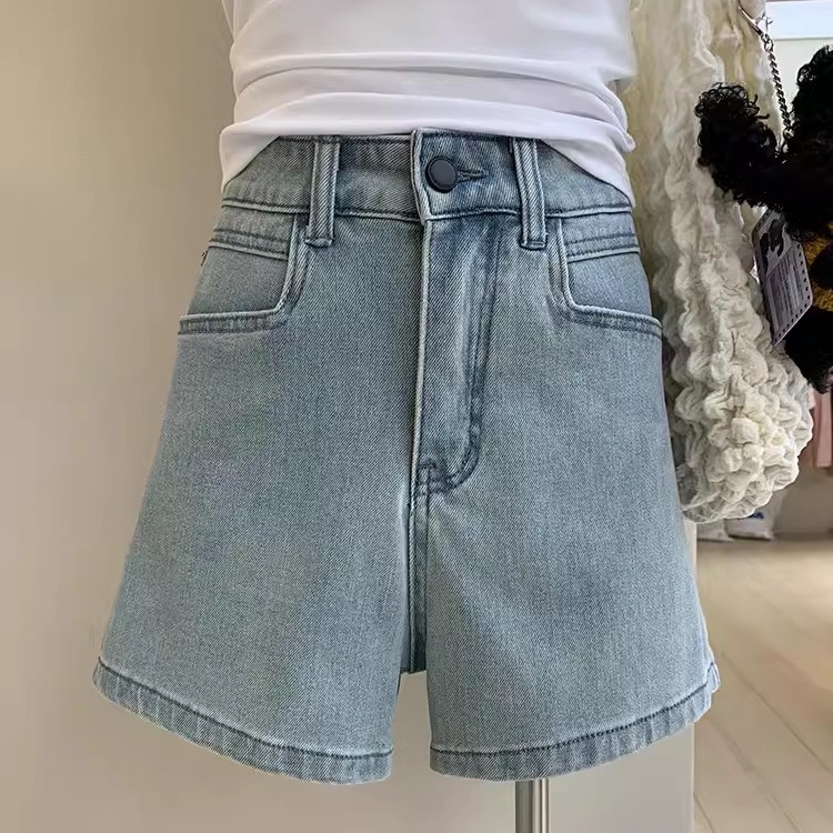 四面弹高腰牛仔短裤显腿长休闲百搭三分裤夏季新款凉爽通勤女裤韩