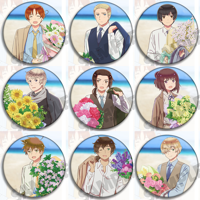 黑塔利亚 周边动漫徽章 吧唧勋章挂件法国意大利中国日本美国德国