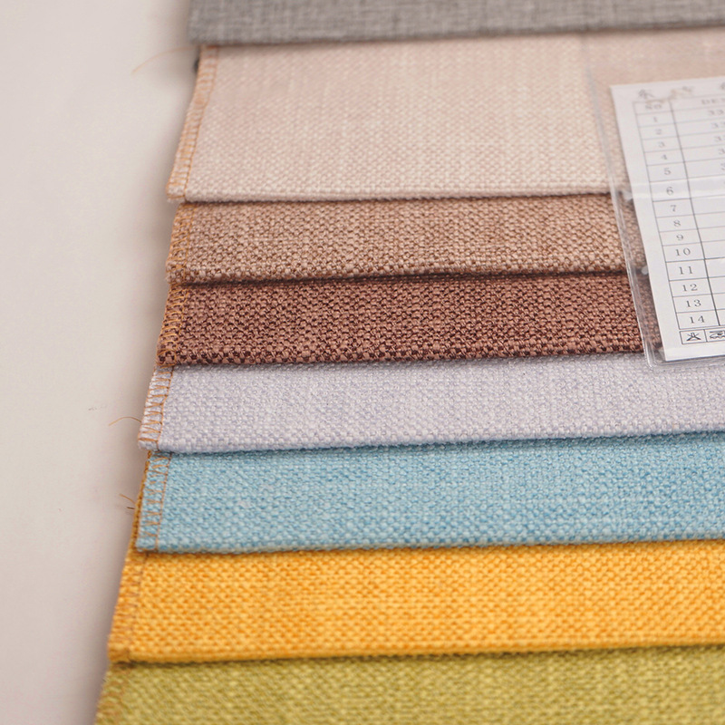 雪尼尔混纺仿麻面料工厂定制型雪尼尔特种纱混纺触感温软沙发布料