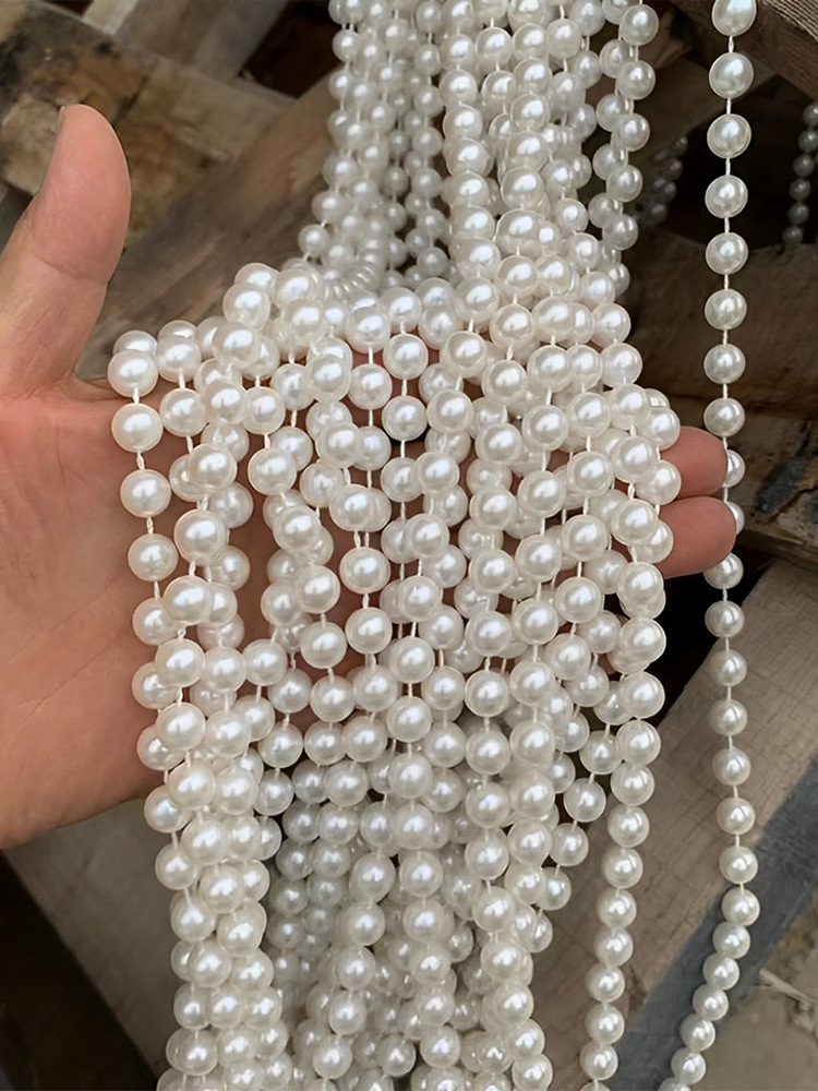 新款婚庆珍珠链韩式酒店订婚宴婚礼堂吊顶珍珠帘泰式水波帘道具