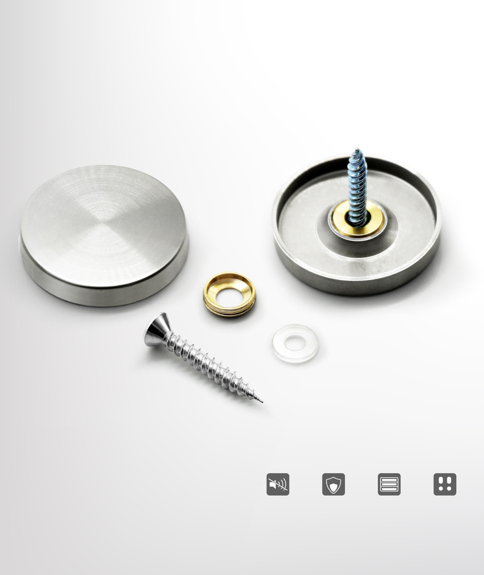 铜牙钉钢塑钉不锈钢镜钉广告装饰螺丝钉规格齐全玻璃装饰镜钉批发