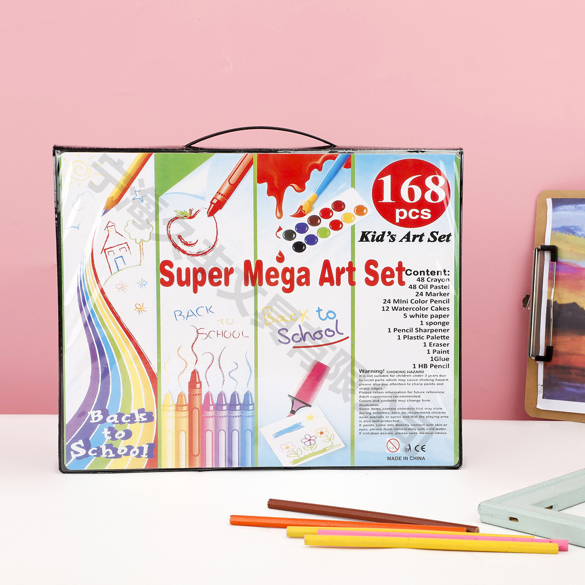 June 1 168 Set Stationery Color Lead Wax Crayon Oil Pastels Watercolor Pen Painting Children's Day Gift Set