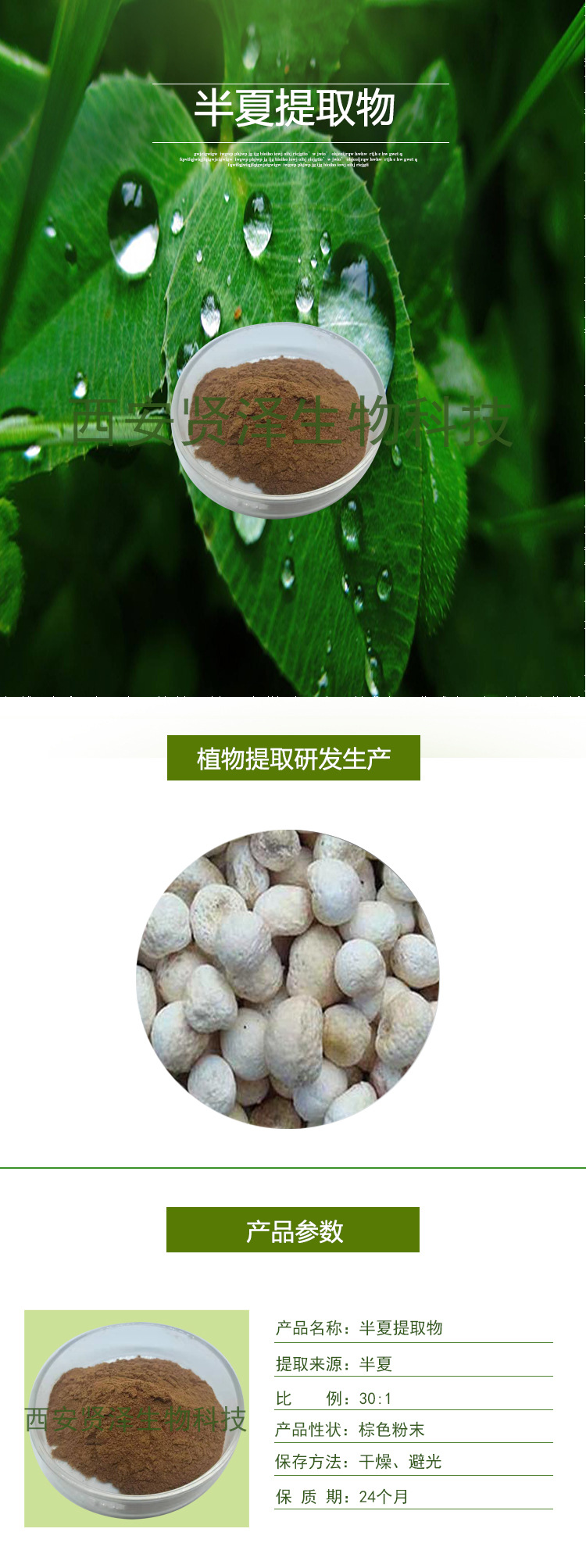 半夏提取物30:1 半夏提取 半夏粉 贤泽生物 厂家现货供应