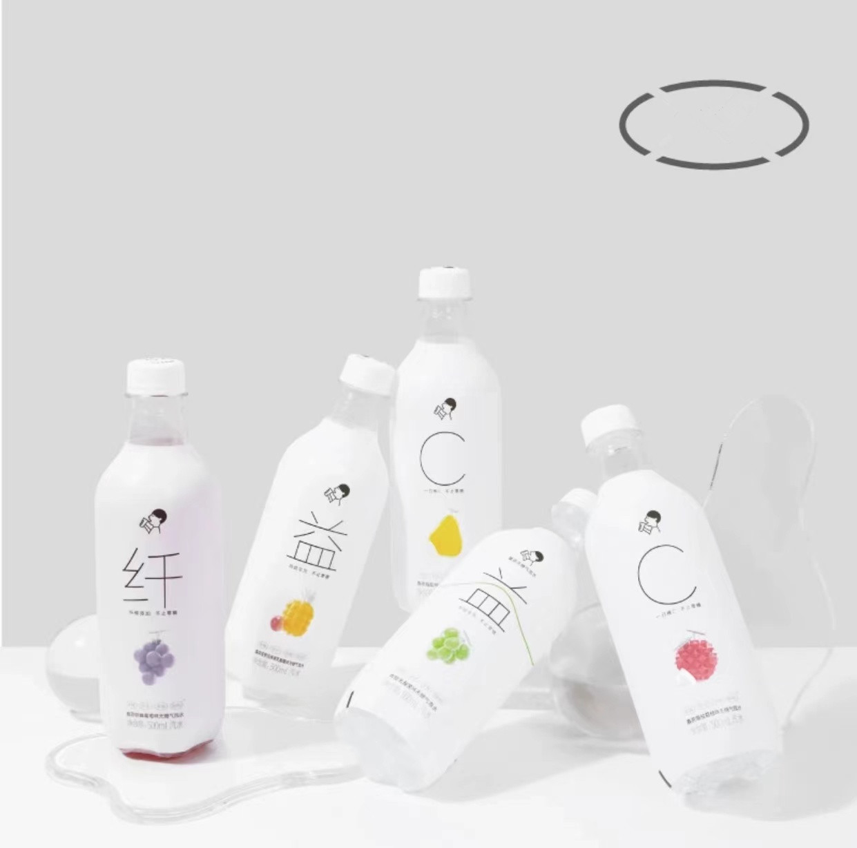 喜茶桃香葡萄海盐柚子荔枝菠萝百香果乳酸菌味气泡水汽水喜小瓶