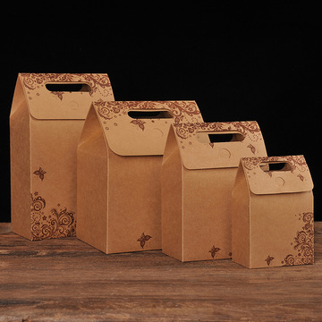 牛皮纸袋零食手提袋批发食品通用果脯袋子茶叶包装袋礼品袋干果