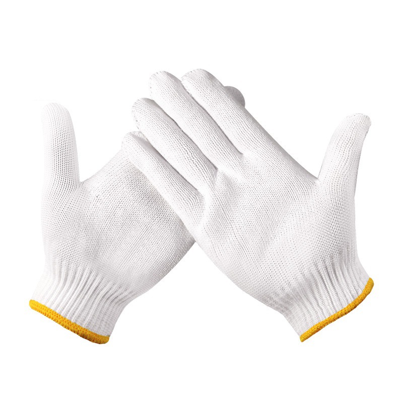 1000加厚劳保手套白色棉纱线手套耐磨防滑工程地干活安全防护手套