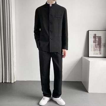 dk制服中山装一套装日系热血高校铃兰校服jk男女学生情侣西装外套