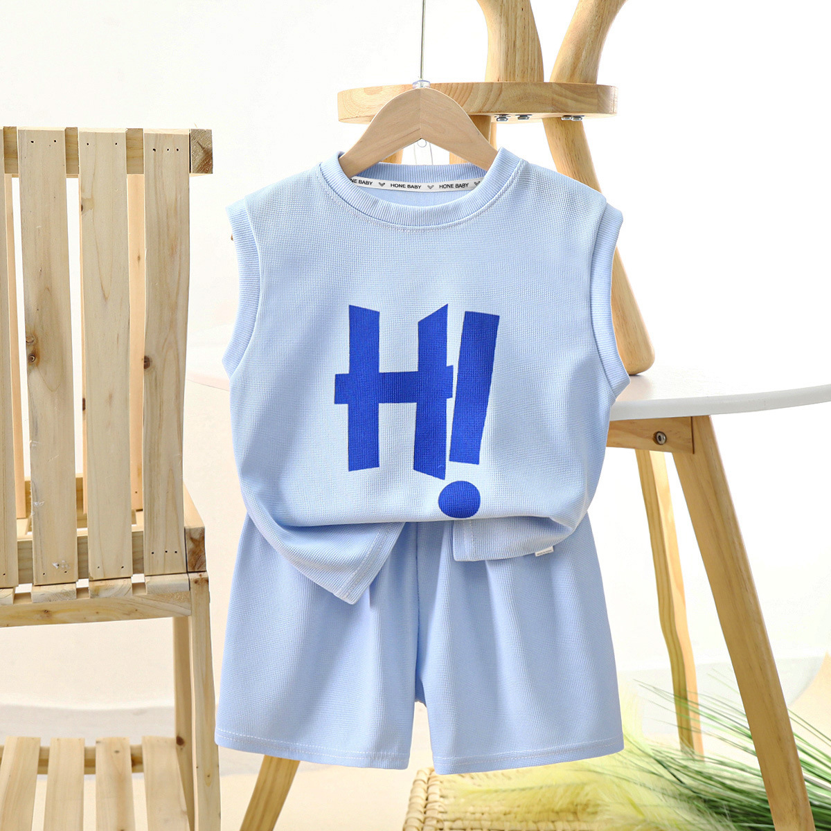 Children's Vest Suit Class a Summer Baby New Boys' Korean Style Girls Clothes Summer Clothes 2024 Children's Clothing