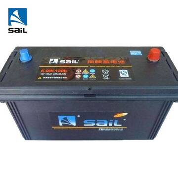 风帆蓄电池6-qw-120b免维护电瓶12v120ah船舶启动型货运车配套