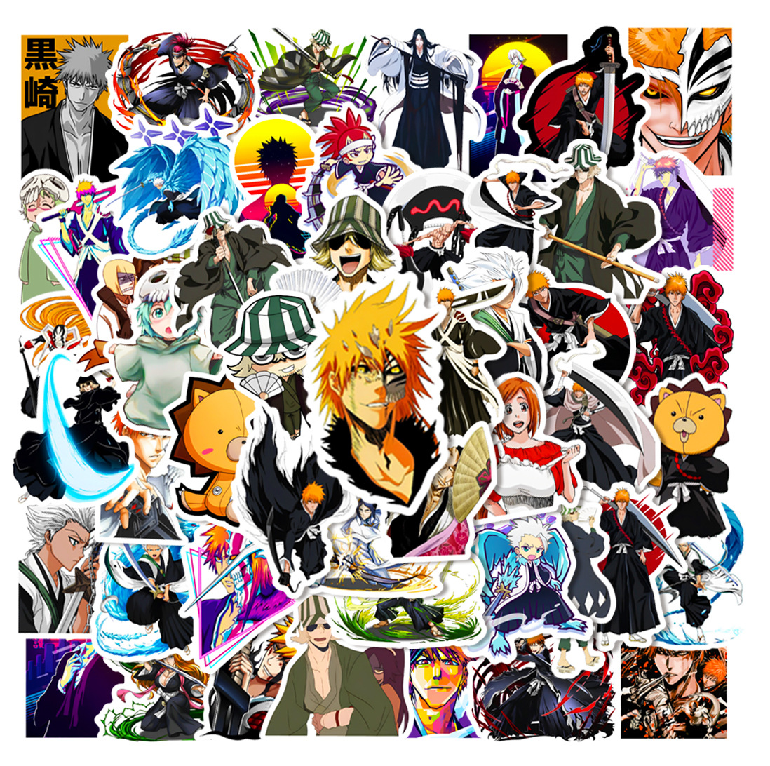 50张跨境死神千年血战动漫游戏人物行李箱手机壳水杯头盔手账贴纸