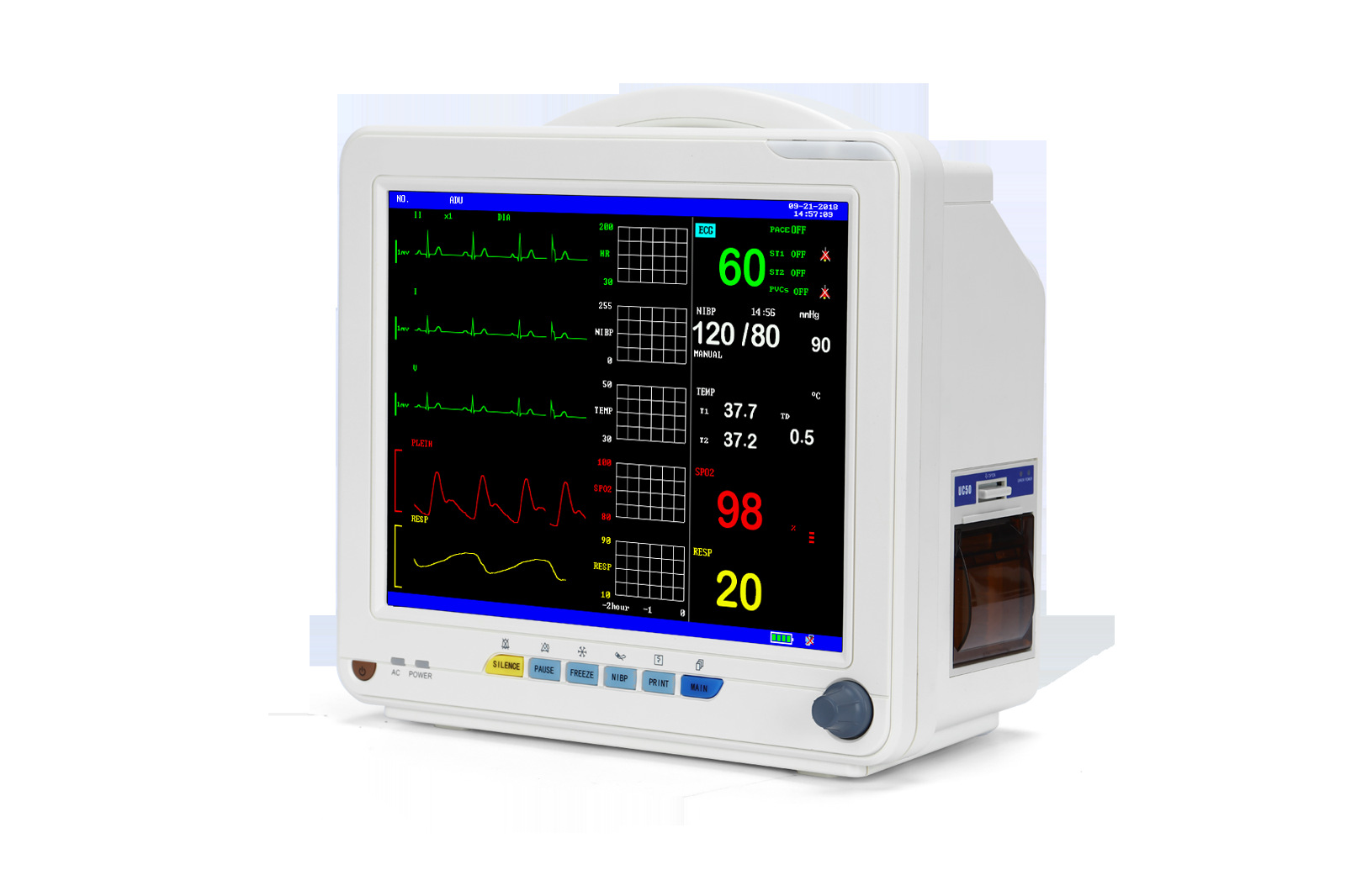 多通道多参数心电监护仪12寸 智能检测血压血氧床旁监测 snp900n