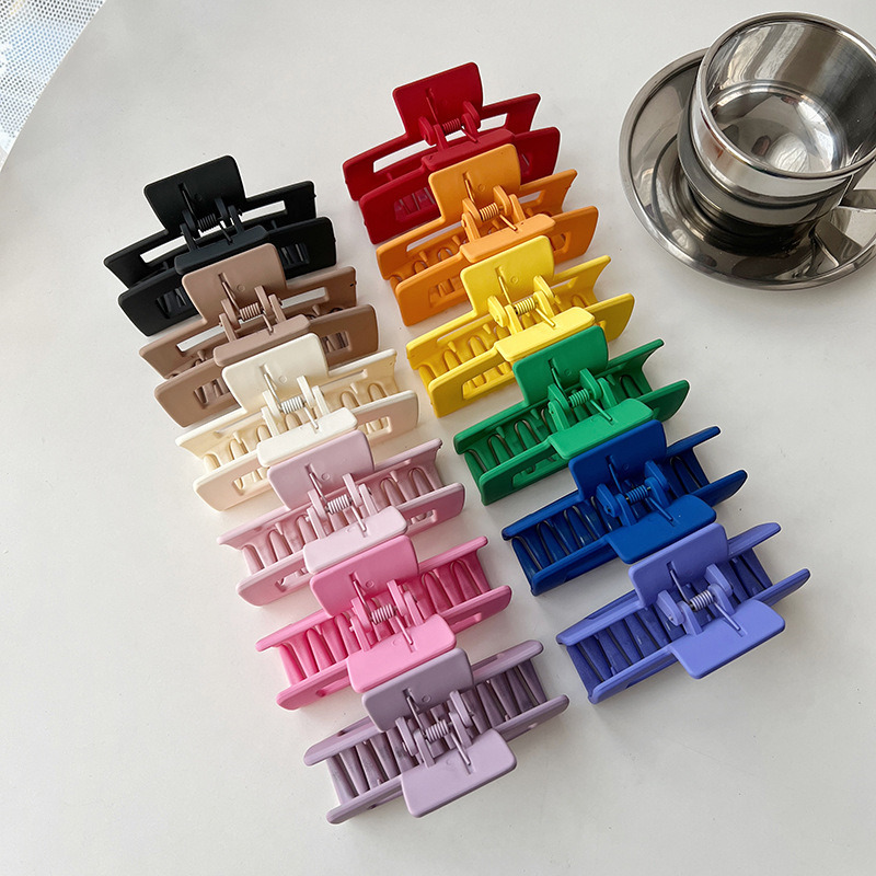 Spring and Summer New Color Grip High Sense Design Hair Claw Updo Back Head Clips Hairpin Square Hair Accessories Headdress