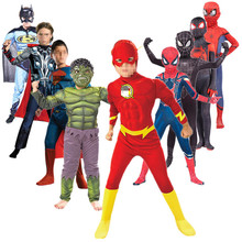 儿童绿巨人蜘蛛侠Cosplay表演服装万圣节超级英雄紧身衣肌肉服装