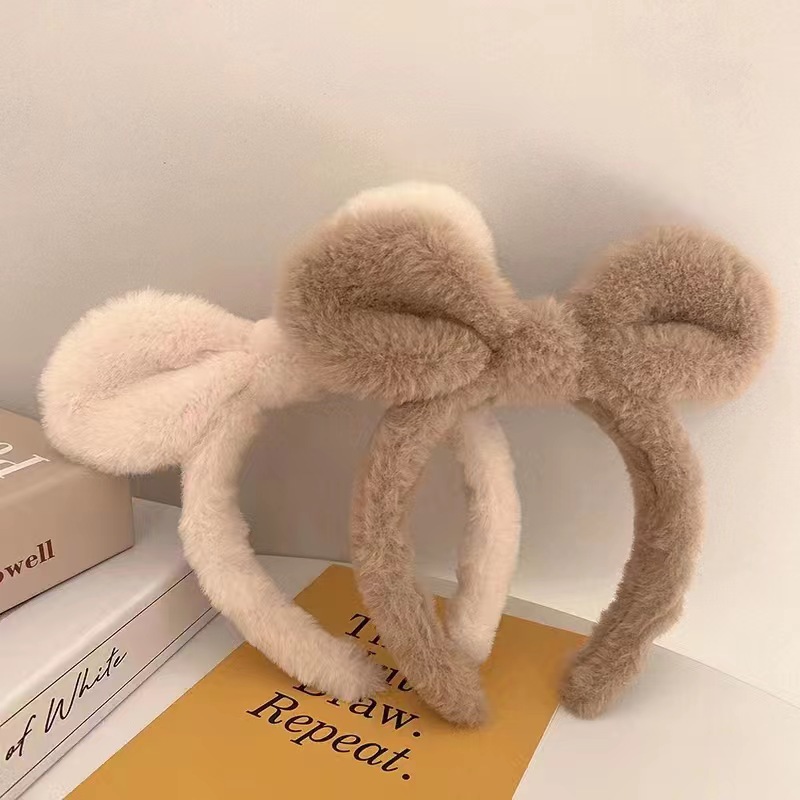 New Rabbit Ears Hair Hoop Female Cinnamoroll Babycinnamoroll Clow M Cartoon Doll Barrettes Headband Plush Washing Face Hair Band Wholesale