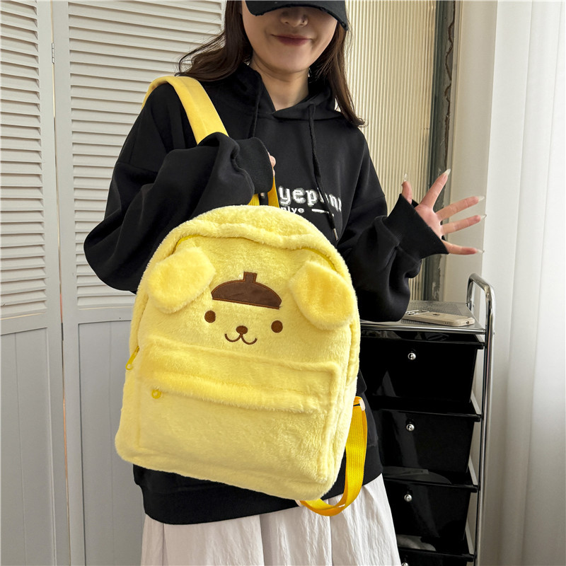 Backpack College Style Middle School Student High School Japanese and Korean Style Cartoon Versatile Mori Style Soft Girl Plush Cute Schoolbag