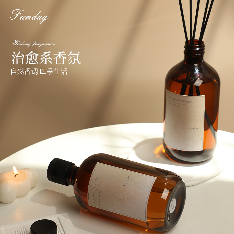 Aromatherapy Replenisher 500ml Large Bottle Wholesale 20 Kinds of Indoor Fragrance Decoration Rattan Stick Fire-Free Aromatherapy