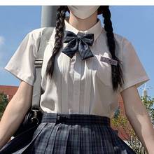 春秋长袖学生JK制服软妹韩版前后风琴褶衬衣水手服上衣女长袖