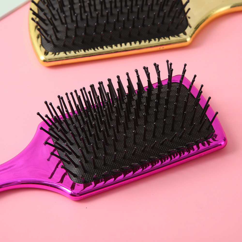 European and American Mirror Plating Generous Plate Hair Curls Air Cushion Comb Straight Hair Airbag Massage Comb in Stock Wholesale