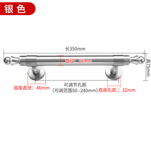 不锈钢新中式拉手卧室房门木门拉手古铜大明装老式把手可调节孔距