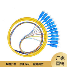 12芯束状尾纤SC/LC/FC UPC方头单模光纤线尾纤线圆头熔纤盘电信级